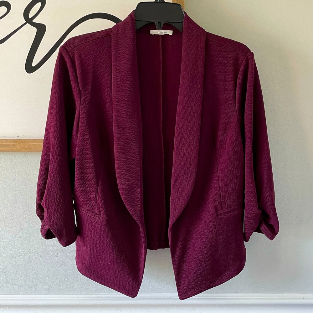 Maurices Open Front 3/4 Sleeve Blazer Size Large